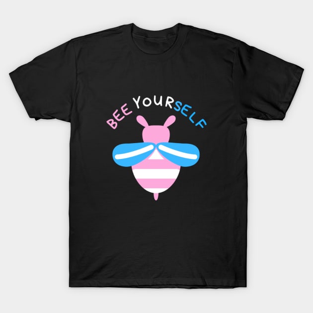 Bee Yourself Transgender Flag Colors Pride T-Shirt by 9 Turtles Project